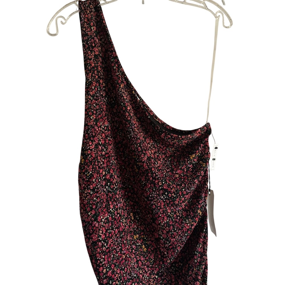 New With Tags Leith Ditzy Floral One Shoulder Rouched Bodycon Dress XL